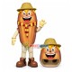 Personally Grown Large Pecan Cartoon Mascot Costume Personally Grown Large Pecan Cartoon Mascot Costume