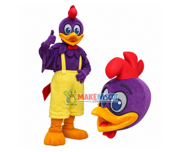 Adult Style Large Purple Chicken Mascot Costume