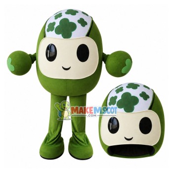 Cartoon Boxer With Four Leaf Clover Print Mascot Costume