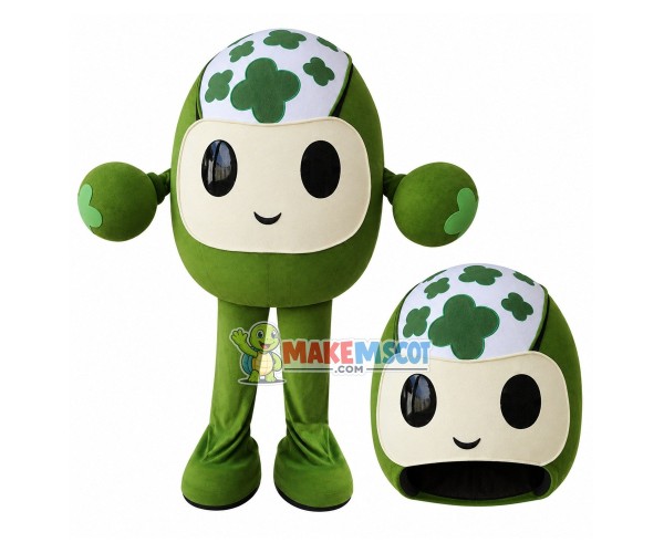 Cartoon Boxer With Four Leaf Clover Print Mascot Costume Cartoon Boxer With Four Leaf Clover Print Mascot Costume