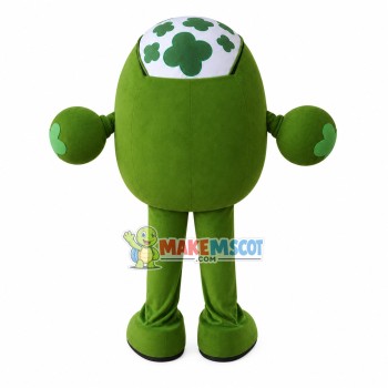 Cartoon Boxer With Four Leaf Clover Print Mascot Costume Cartoon Boxer With Four Leaf Clover Print Mascot Costume