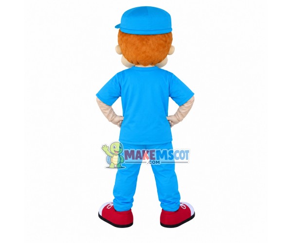 The Outgoing Blonde Boy Mascot Costume