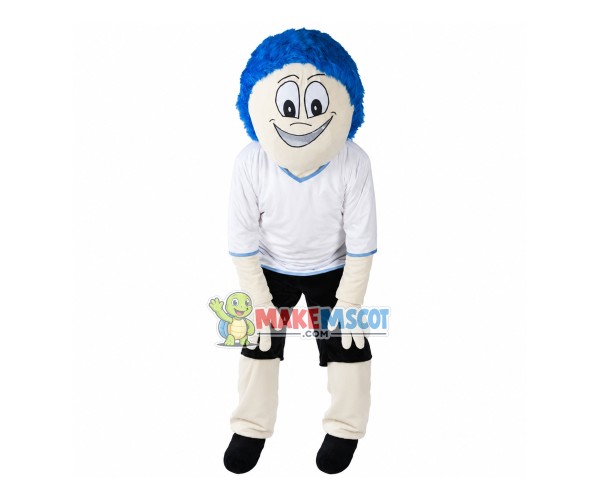Blue Haired Defender Doll Mascot Costume Blue Haired Defender Doll Mascot Costume
