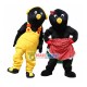 Black Penguin Partner On Radio Show Mascot Costume Black Penguin Partner On Radio Show Mascot Costume