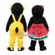 Black Penguin Partner On Radio Show Mascot Costume Black Penguin Partner On Radio Show Mascot Costume