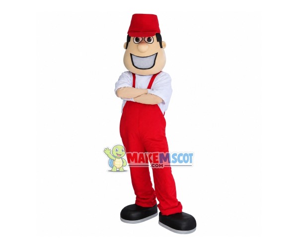 Restaurant Employee of Rest Stop Mascot Costume Restaurant Employee of Rest Stop Mascot Costume