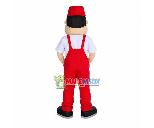 Restaurant Employee of Rest Stop Mascot Costume Restaurant Employee of Rest Stop Mascot Costume