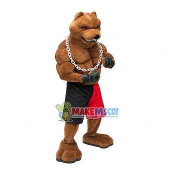 Fierce Bear of International Fighting Competition Mascot Costume Fierce Bear of International Fighting Competition Mascot Costume