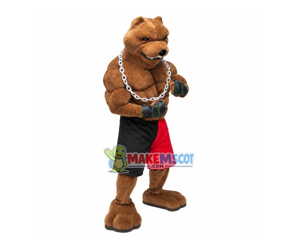 Fierce Bear of International Fighting Competition Mascot Costume Fierce Bear of International Fighting Competition Mascot Costume