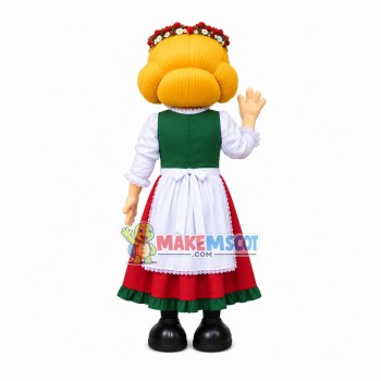 Blonde Cook Lady of Italian Restaurant Mascot Costume Blonde Cook Lady of Italian Restaurant Mascot Costume