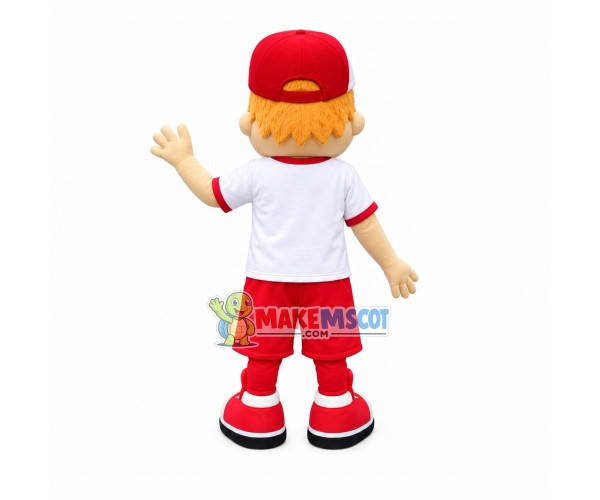 The Cheerful Boy Of Snack Restaurant Mascot Costume