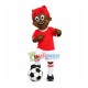 Black Boy Playing Football Mascot Costume Black Boy Playing Football Mascot Costume