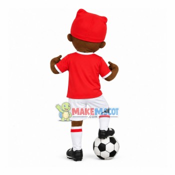 Black Boy Playing Football Mascot Costume Black Boy Playing Football Mascot Costume