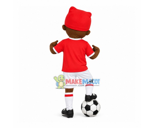 Black Boy Playing Football Mascot Costume Black Boy Playing Football Mascot Costume