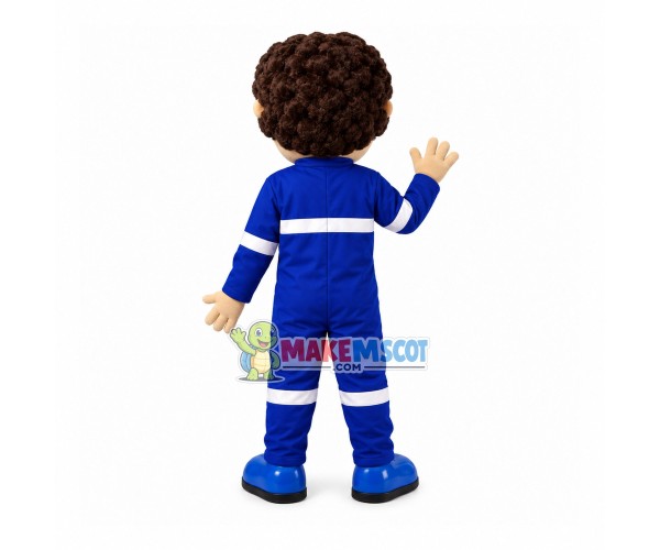 Guild Boy With Curly Hair Mascot Costume Guild Boy With Curly Hair Mascot Costume