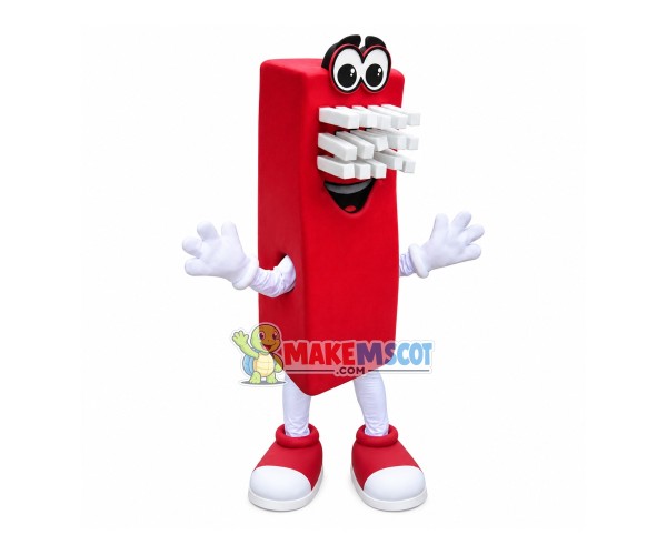 Soft Red Toothbrush Cartoon Mascot Costume Soft Red Toothbrush Cartoon Mascot Costume