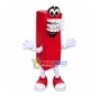 Soft Red Toothbrush Cartoon Mascot Costume