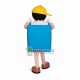 Helpful Boy Holding Big Box Mascot Costume Helpful Boy Holding Big Box Mascot Costume