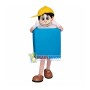 Helpful Boy Holding Big Box Mascot Costume