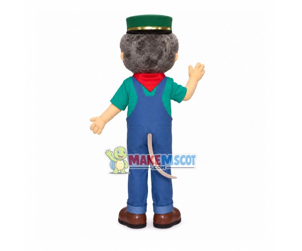 Elder Bearded Man In Uniform Mascot Costume Elder Bearded Man In Uniform Mascot Costume
