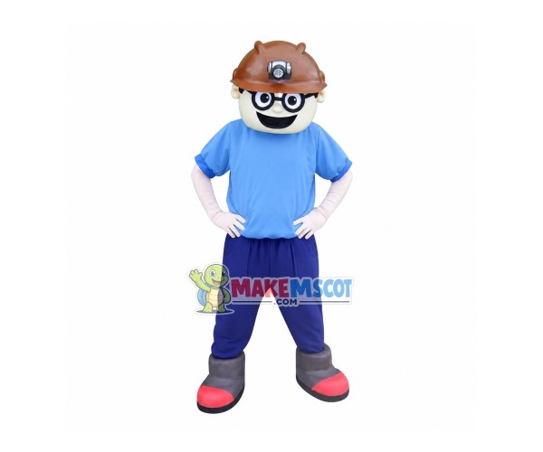 Investigator Wearing Searchlight Mascot Costume Investigator Wearing Searchlight Mascot Costume