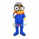 Port Inspector Holding Magnifier Mascot Costume