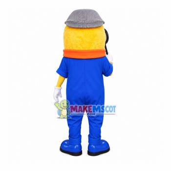 Port Inspector Holding Magnifier Mascot Costume Port Inspector Holding Magnifier Mascot Costume