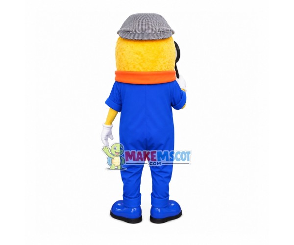 Port Inspector Holding Magnifier Mascot Costume
