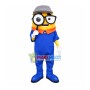 Port Inspector Holding Magnifier Mascot Costume