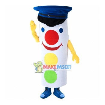Cartoon Traffic Light Wearing Cap Mascot Costume Cartoon Traffic Light Wearing Cap Mascot Costume