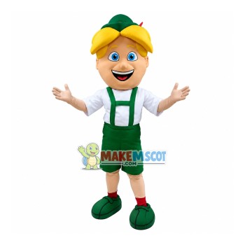 The Foreign Child Model Boy Mascot Costume The Foreign Child Model Boy Mascot Costume