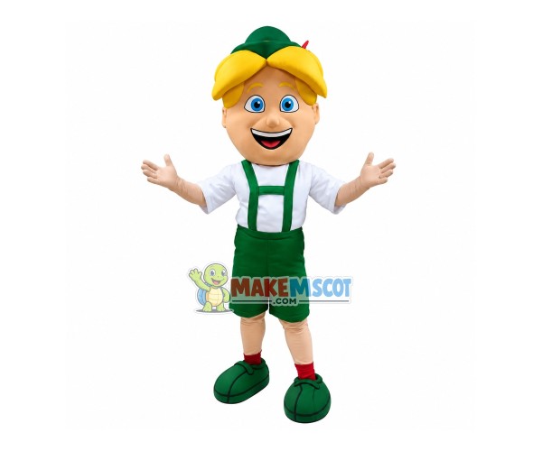 The Foreign Child Model Boy Mascot Costume The Foreign Child Model Boy Mascot Costume