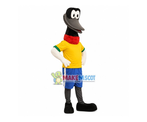 The Basketball Player Black Cormorant Mascot Costume The Basketball Player Black Cormorant Mascot Costume