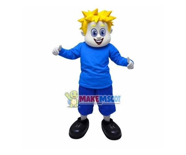Joyful The Blonde Student Mascot Costume Joyful The Blonde Student Mascot Costume
