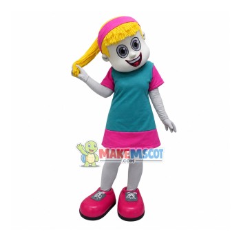Joyful The Blonde Student Mascot Costume