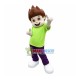 Delightful Boy In The Green Shirt Mascot Costume Delightful Boy In The Green Shirt Mascot Costume