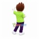 Delightful Boy In The Green Shirt Mascot Costume Delightful Boy In The Green Shirt Mascot Costume