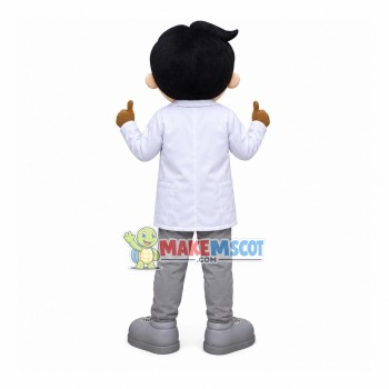 Blue Eyed Man With Smile Face Mascot Costume Blue Eyed Man With Smile Face Mascot Costume