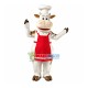 Cow Dessert Chef of Western Restaurant Mascot Costume Cow Dessert Chef of Western Restaurant Mascot Costume