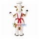 Cow Dessert Chef of Western Restaurant Mascot Costume Cow Dessert Chef of Western Restaurant Mascot Costume