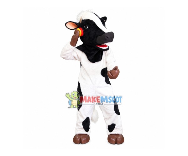 Farm Horse With Headphones Mascot Costume