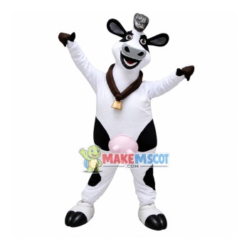 Milk Cow With Reminder Bell Mascot Costume