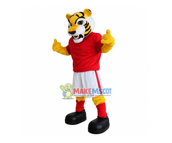 Football Club Member The Muscular Tiger Mascot Costume Football Club Member The Muscular Tiger Mascot Costume