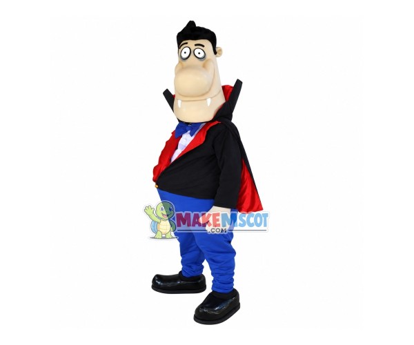 Evil The Big Belly Count Dracula Mascot Costume Evil The Big Belly Count Dracula Mascot Costume