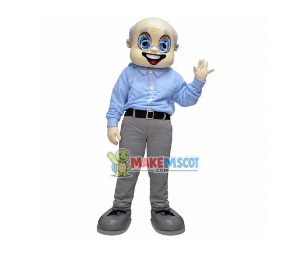 Elderly Couple Wearing Formal Suit Mascot Costume Elderly Couple Wearing Formal Suit Mascot Costume