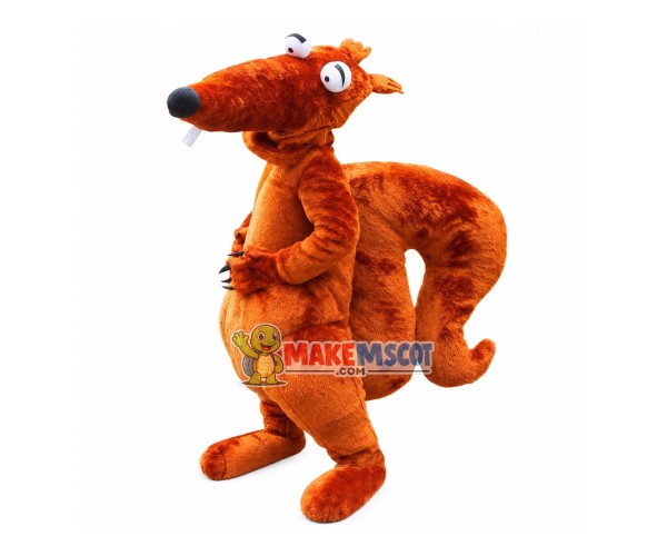 Brown Mole With Big Plush Tail Mascot Costume