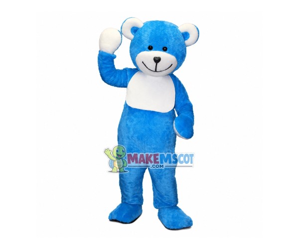 Almond Milk Blue Bear Mascot Costume Almond Milk Blue Bear Mascot Costume