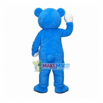 Almond Milk Blue Bear Mascot Costume Almond Milk Blue Bear Mascot Costume