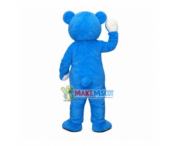 Almond Milk Blue Bear Mascot Costume Almond Milk Blue Bear Mascot Costume