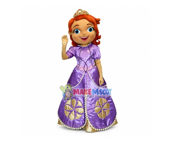 The Dark Skinned Version of Princess Sophia Mascot Costume